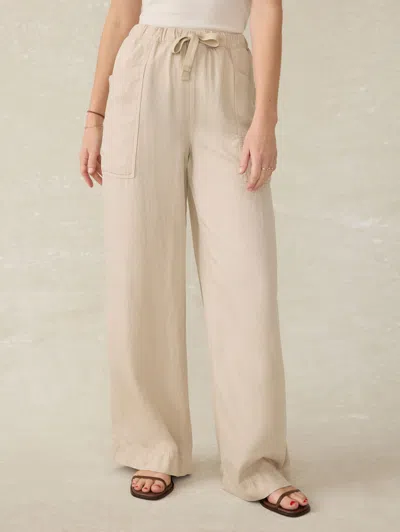 Faherty Topanga Drape Pants In Wheaten