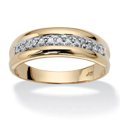 PALM BEACH JEWELRY 1/5 TCW ROUND DIAMOND WEDDING BAND IN 10K GOLD 