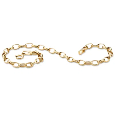 Palm Beach Jewelry Rolo-link Bracelet In Solid 10k Gold In Yellow