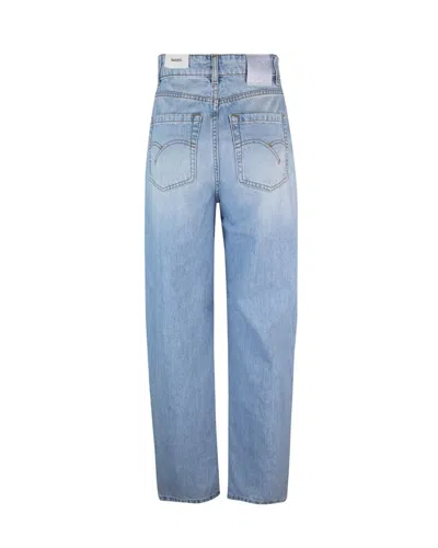 Marella Womens Barrel Wide-leg Denim Jeans Blue Jeans In Blue
