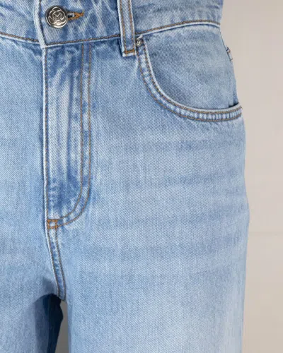 Marella Womens Barrel Wide-leg Denim Jeans Blue Jeans In Blue
