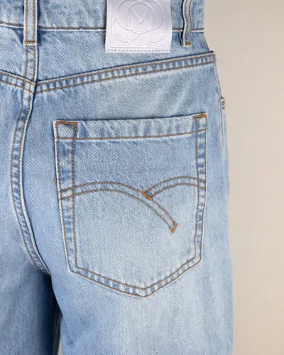 Marella Womens Barrel Wide-leg Denim Jeans Blue Jeans In Blue