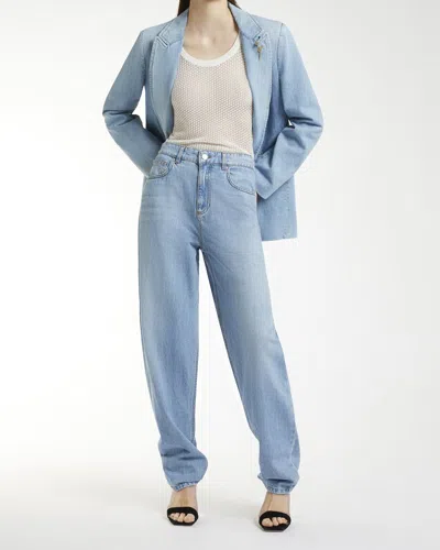 Marella Womens Barrel Wide-leg Denim Jeans Blue Jeans In Blue