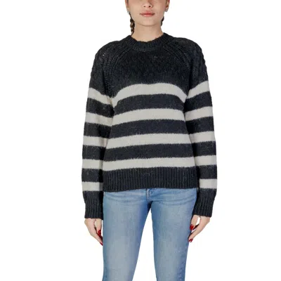 Only Black And White Recycled Polyester Sweater In Multi