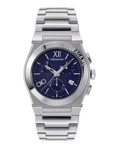 Ferragamo Men's Vega Chrono Stainless Steel Bracelet Watch, 42mm In Multi