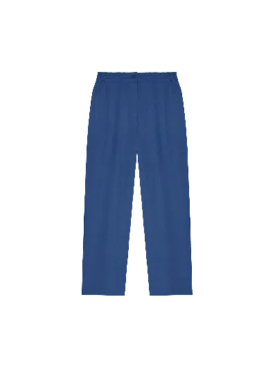Pangaia Women's Dna Linen Trousers — Lapis Blue In Lapis Blue