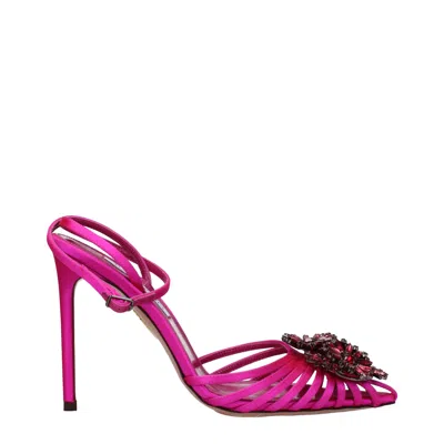 Aquazzura 105mm Crytal Margarita Satin Pumps