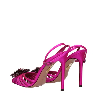 Aquazzura 105mm Crytal Margarita Satin Pumps