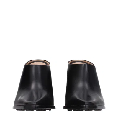 Bottega Veneta Leather Tex Mules With Covered Heel 10cm