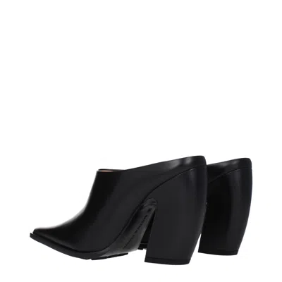 Bottega Veneta Leather Tex Mules With Covered Heel 10cm