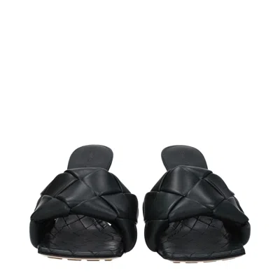 Bottega Veneta Green Intrecciato Lido Heeled Sandals