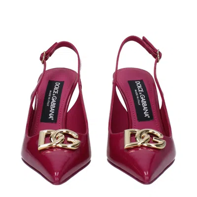 Dolce & Gabbana Polished Calfskin Slingbacks