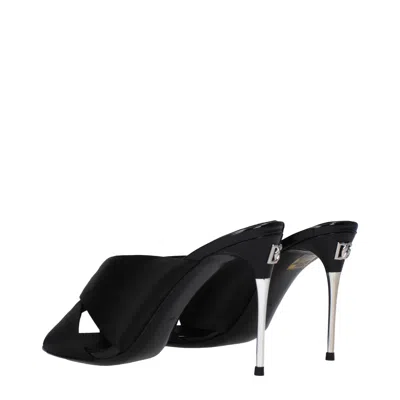 Dolce & Gabbana Satin Sandals With Back Monogram