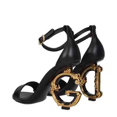 Dolce & Gabbana Keira 105 Baroque Heel Nappa Leather Sandals