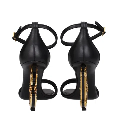 Dolce & Gabbana Keira 105 Baroque Heel Nappa Leather Sandals