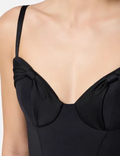 Elisabetta Franchi Fitted Crepe Dress In Black