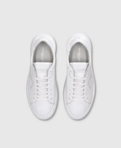 Philippe Model Temple Veau Leather Sneakers In White
