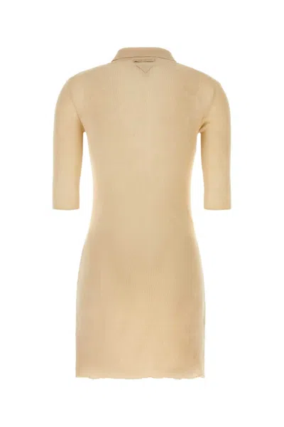 Prada Women's Sand Cotton Polo Dress