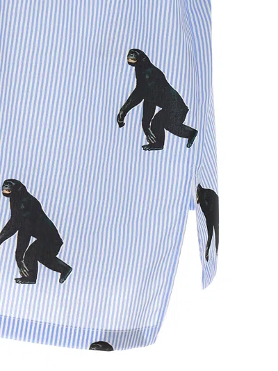 Moschino Poplin Shirt Allover Chimpanzee