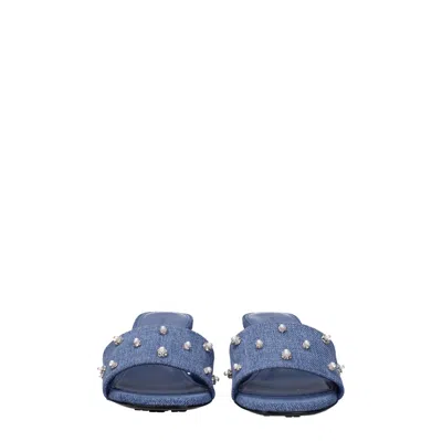Givenchy Pearly Denim G Cube-heel Mule Sandals