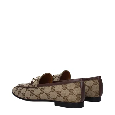 Gucci Mocassini Woman Fabric Beige/ebano