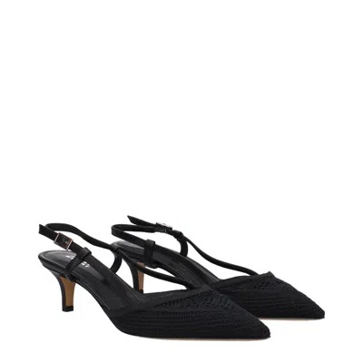 Isabel Marant Sandals Crochet Story Woman Fabric Black