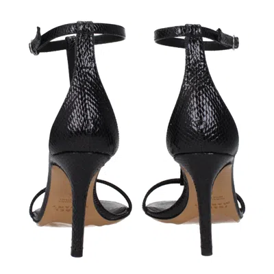 Shop Isabel Marant Women's Minimal Sandals Leather Black