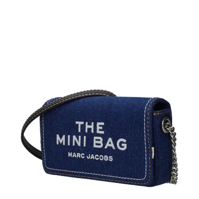 Marc Jacobs Borse A Tracolla The Mini Bag Donna Tessuto Blu