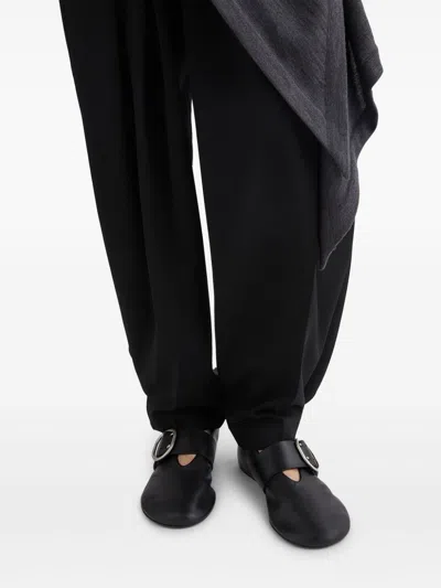 Jil Sander Smooth Leather Ballerinas In Black