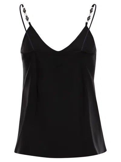 Max Mara Afelio Beaded Strap Camisole In Black