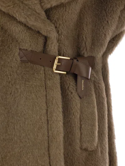 Max Mara Lanoso4 Teddy Fabric Vest Cape In Brown