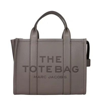 Marc Jacobs The Leather Crossbody Tote Bag In Gray