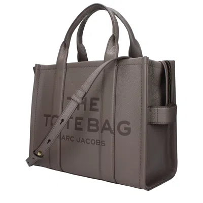 Marc Jacobs The Leather Crossbody Tote Bag In Gray