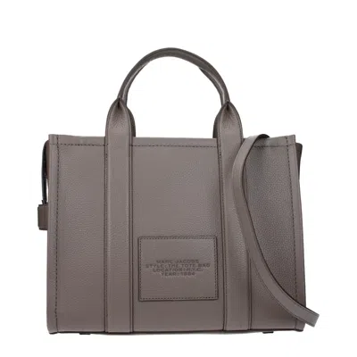 Marc Jacobs The Leather Crossbody Tote Bag In Gray