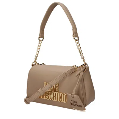 Love Moschino Shoulder Bags Women Polyurethane Beige/cream