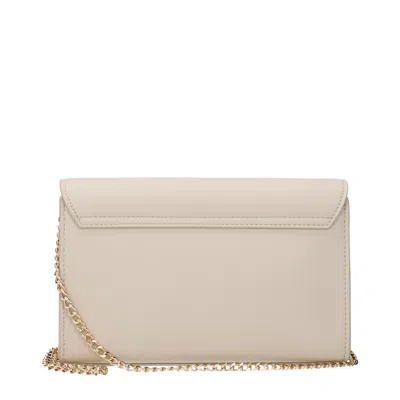Love Moschino Clutches Women Polyurethane Beige/ivory