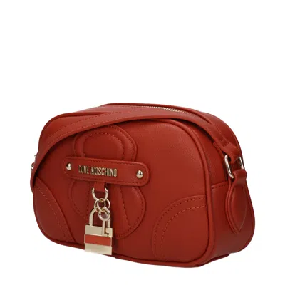 Love Moschino Shoulder Bags Women Polyurethane Orange/rugine