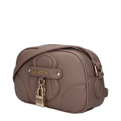 Love Moschino Shoulder Bags Women Polyurethane Gray/mole