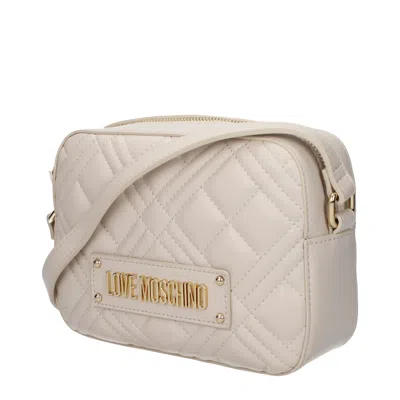 Love Moschino Shoulder Bags Women Polyurethane Beige/ivory