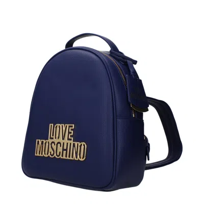 Love Moschino Backpacks And Baby Bags Woman Polyurethane Blue/blueberry