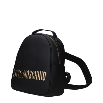 Love Moschino Backpacks And Eco-friendly Baby Bags Woman Polyurethane Black