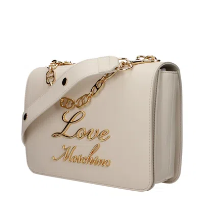 Love Moschino Hand Bags Women Polyurethane Beige/ivory