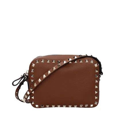 ハンドバッグ VALENTINO GARAVANI  Handbags Women Leather Brown/Tobacco Valentino Garavani Shoulder Bags Rockstud Women Leather
