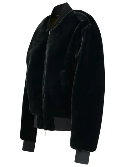 Moose Knuckles 'jet' Green Reversible Bomber Jacket With Logo Plate In Green