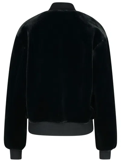 Moose Knuckles 'jet' Green Reversible Bomber Jacket With Logo Plate In Green