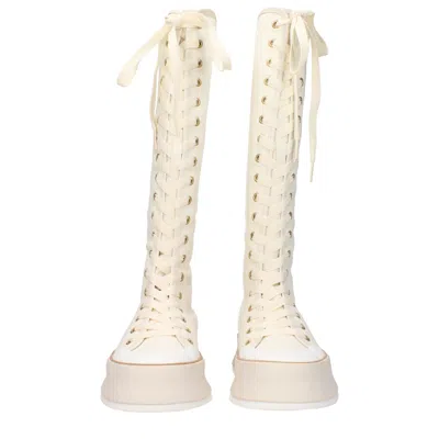 Max Mara Springboot Canvas Platform Boots