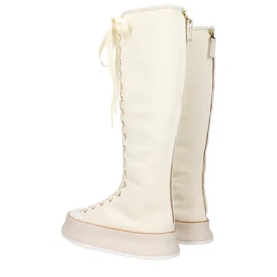 Max Mara Springboot Canvas Platform Boots