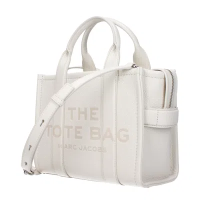 Marc Jacobs The Leather Medium Tote Bag In White