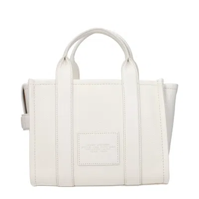 Marc Jacobs The Leather Medium Tote Bag In White