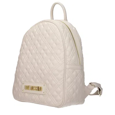 Love Moschino Backpacks And Baby Bags Women Polyurethane Beige/ivory